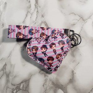 Heart Keychain with Wristlet